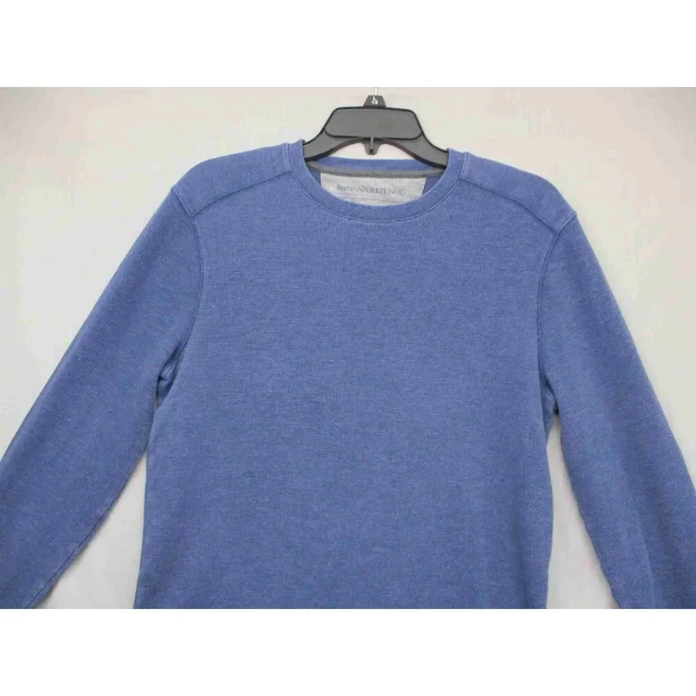 Banana Republic Blue Crew‎ Neck Relaxed Fit Pullover Sweater Unisex Size M